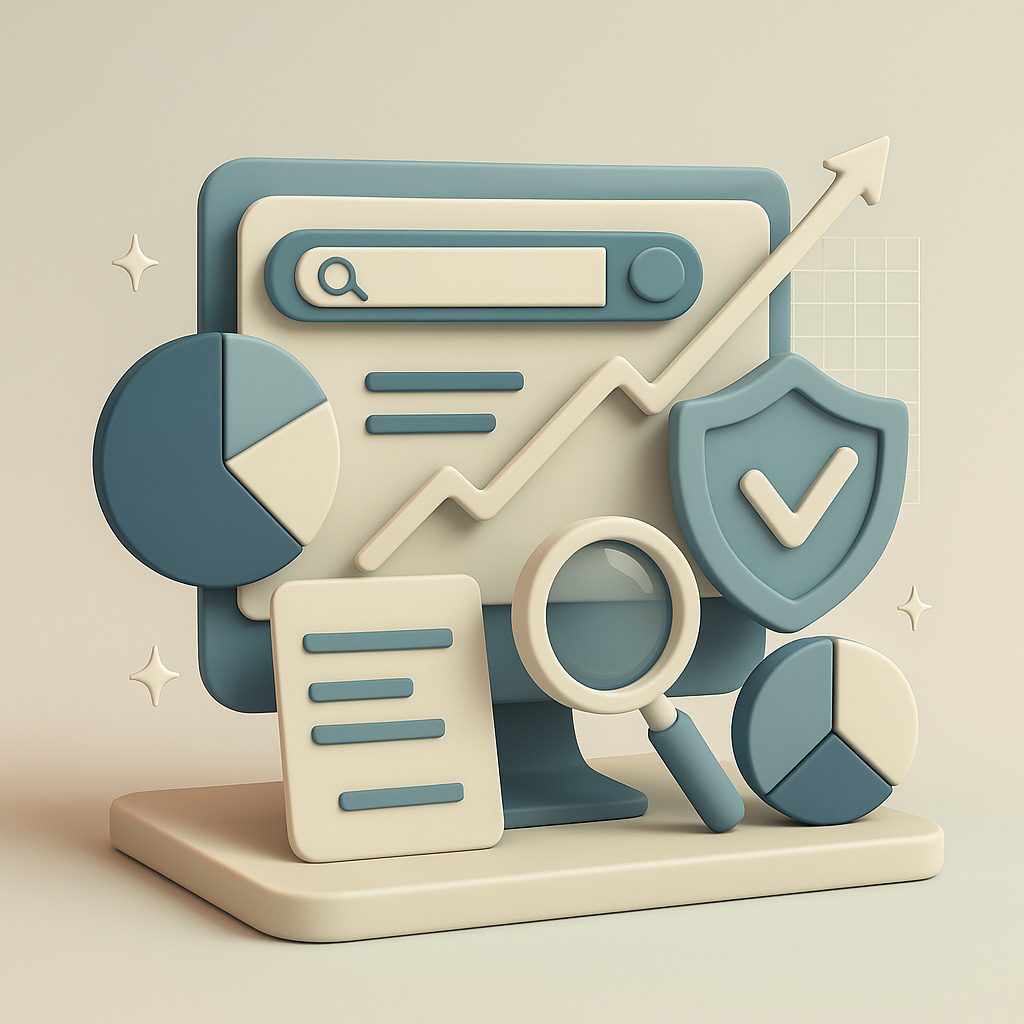 un computer con un sito web e la ricerca di google