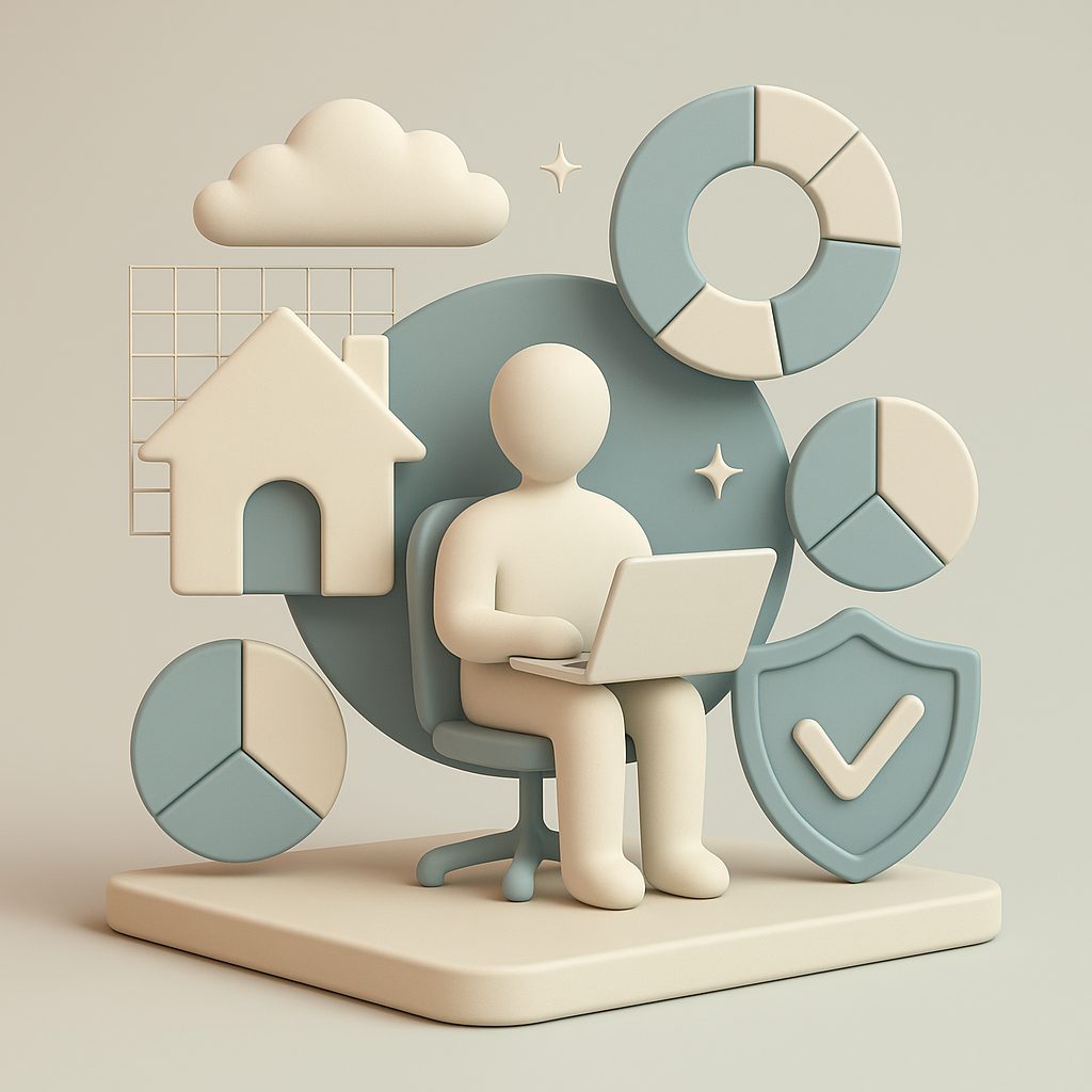 un lavoratore in smart working