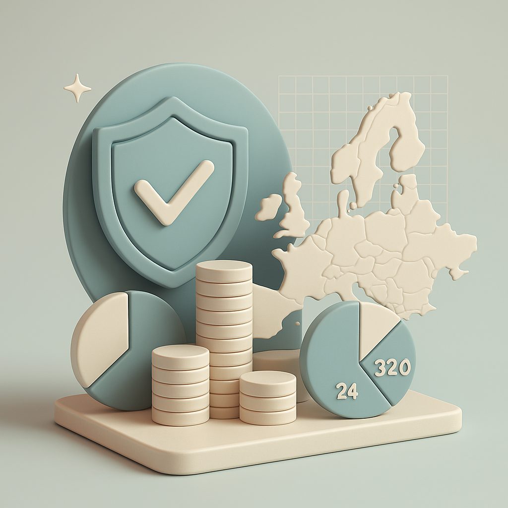 mappa europa e soldi