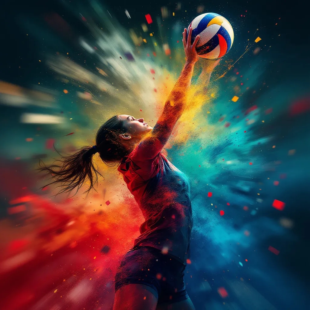 donna che schiaccia a pallavolo
