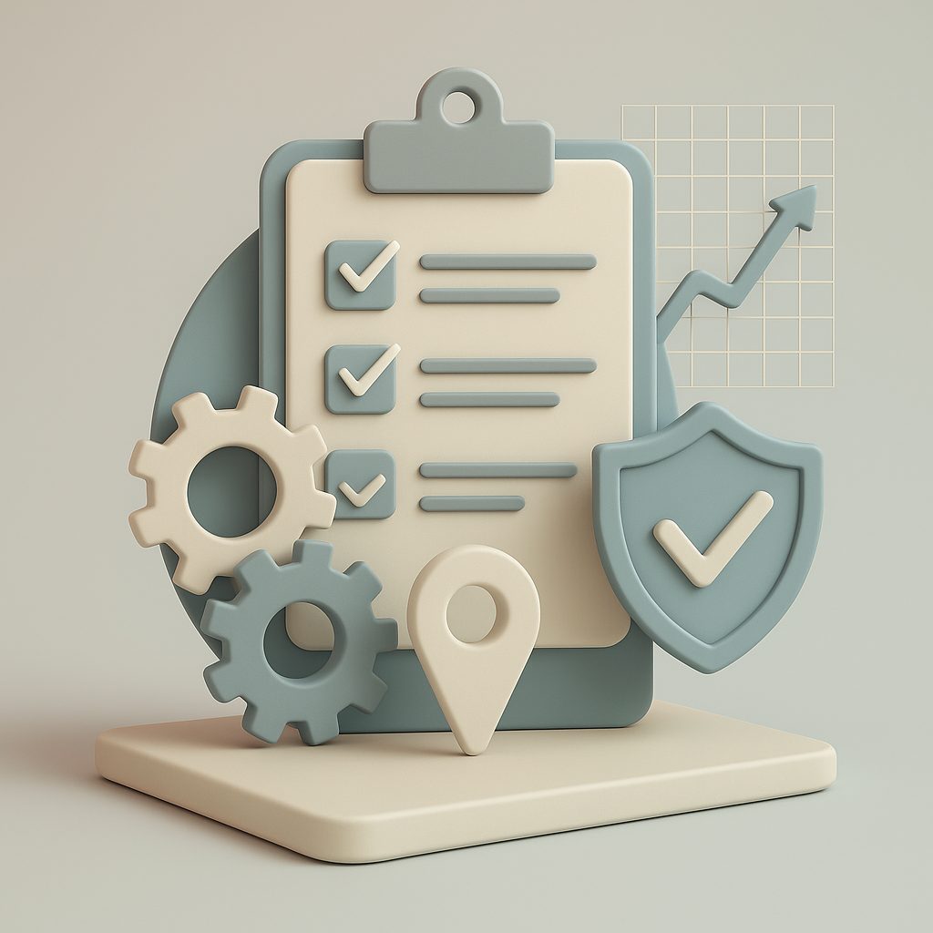 check list con ingranaggi