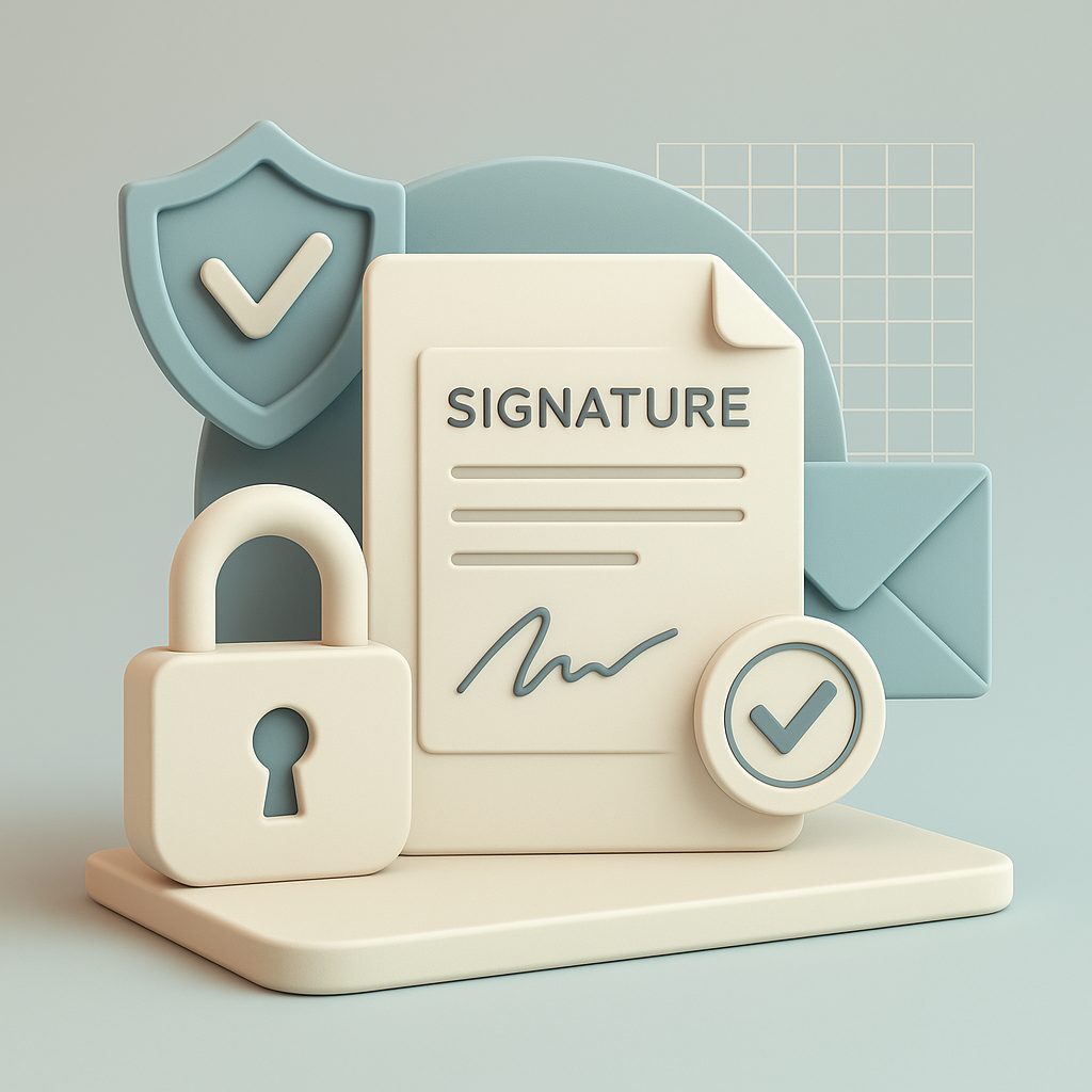 scritta firma digitale su documento