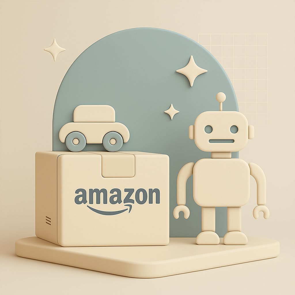 pacco amazon con robot