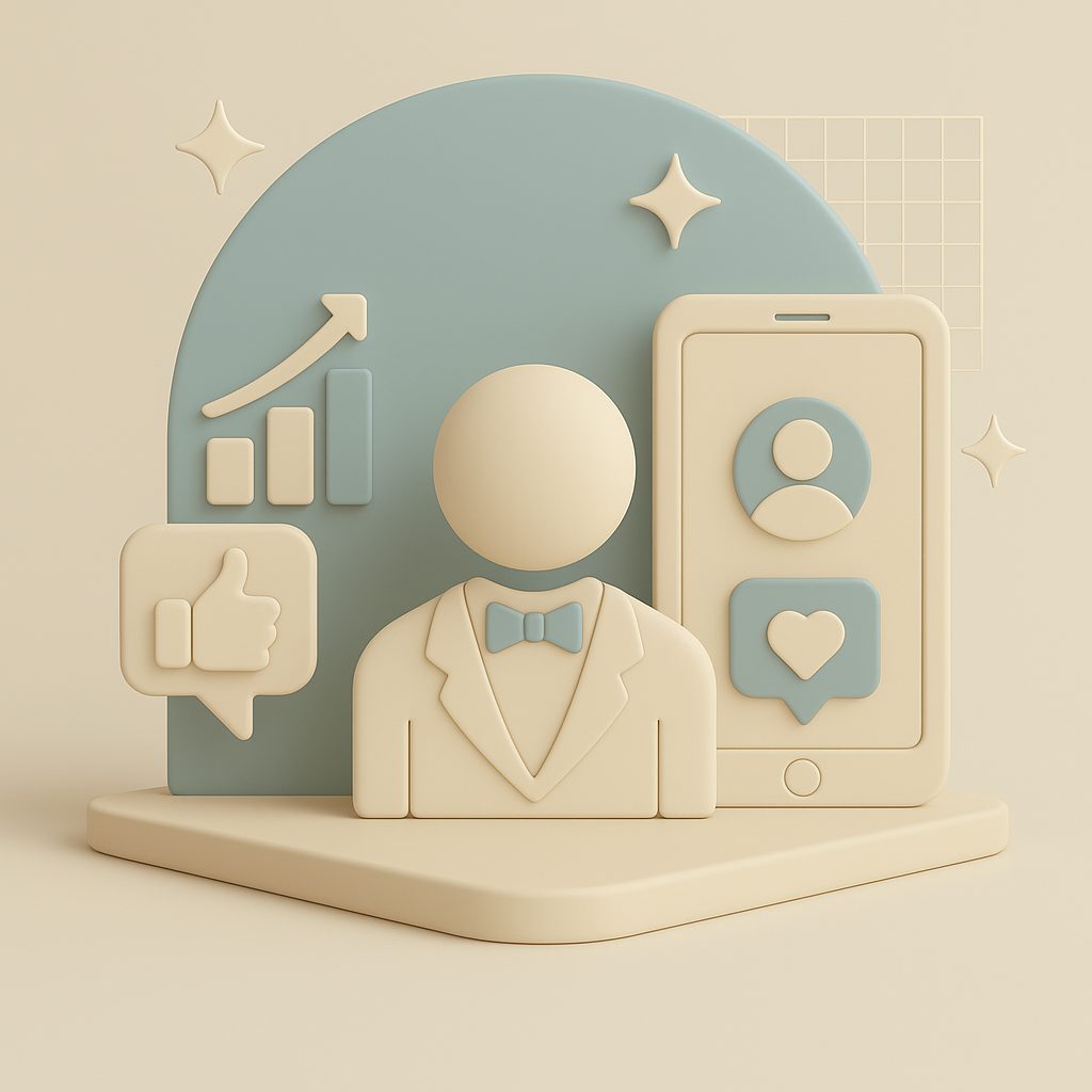 profilo social con persona