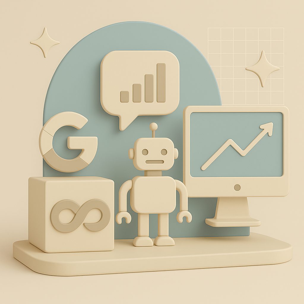 logo google con robot e pc