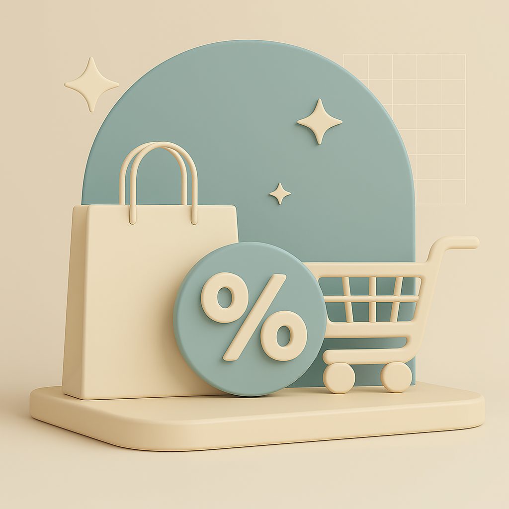 carrello sconti e busta