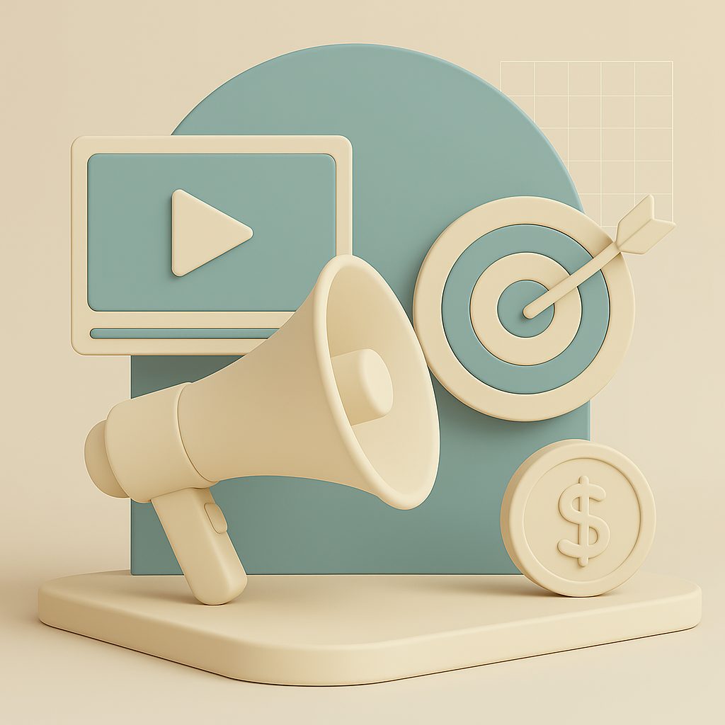 megafono, pc, obiettivo