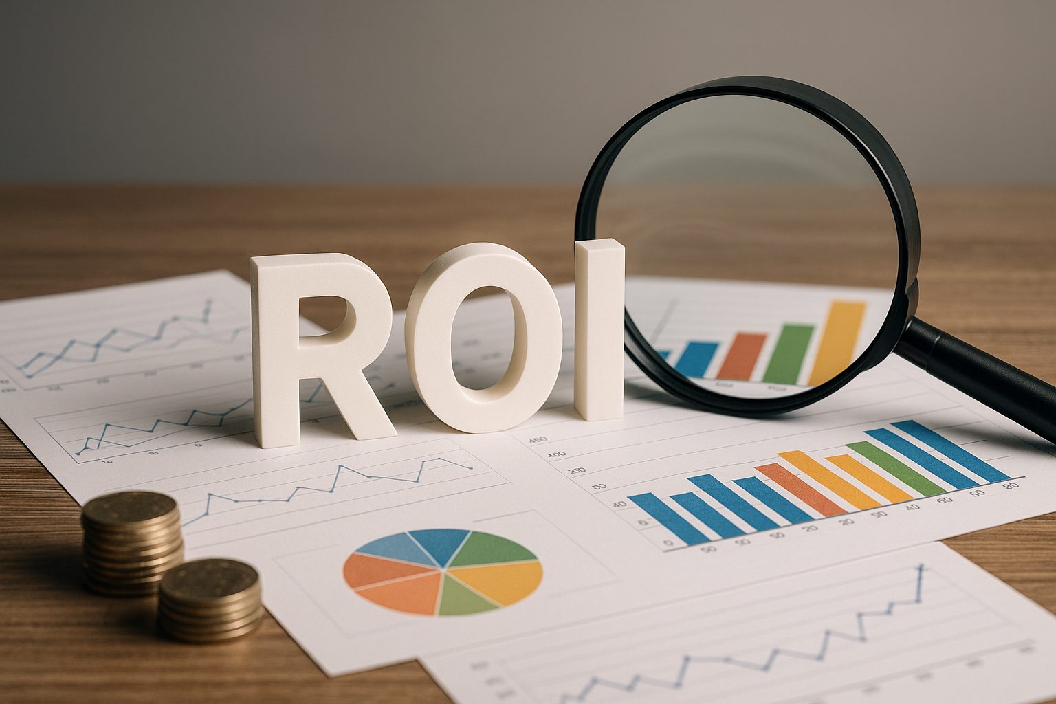 scritta roi su fogli d'analisi