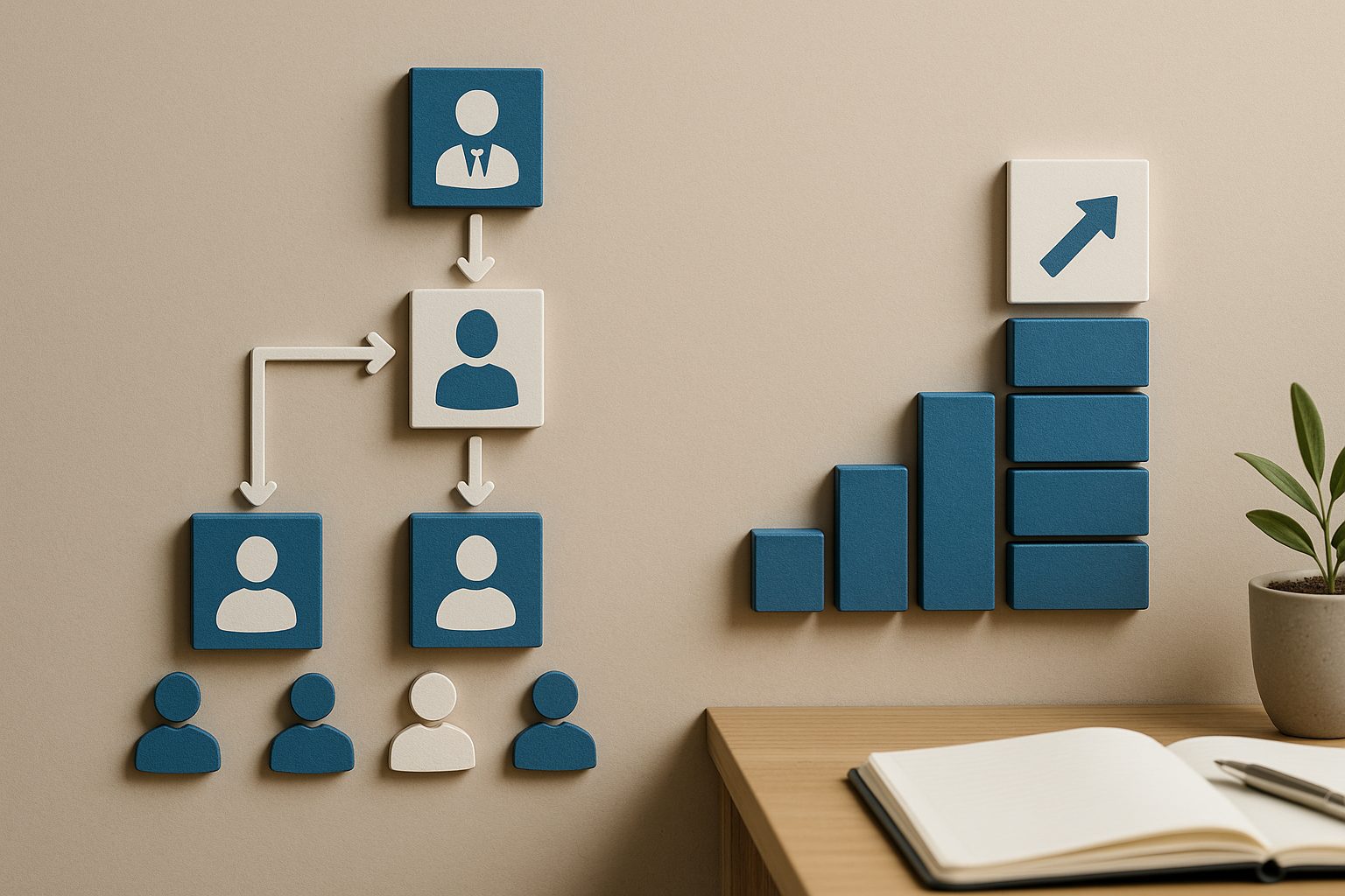 struttura organizzativa aziendale a muro