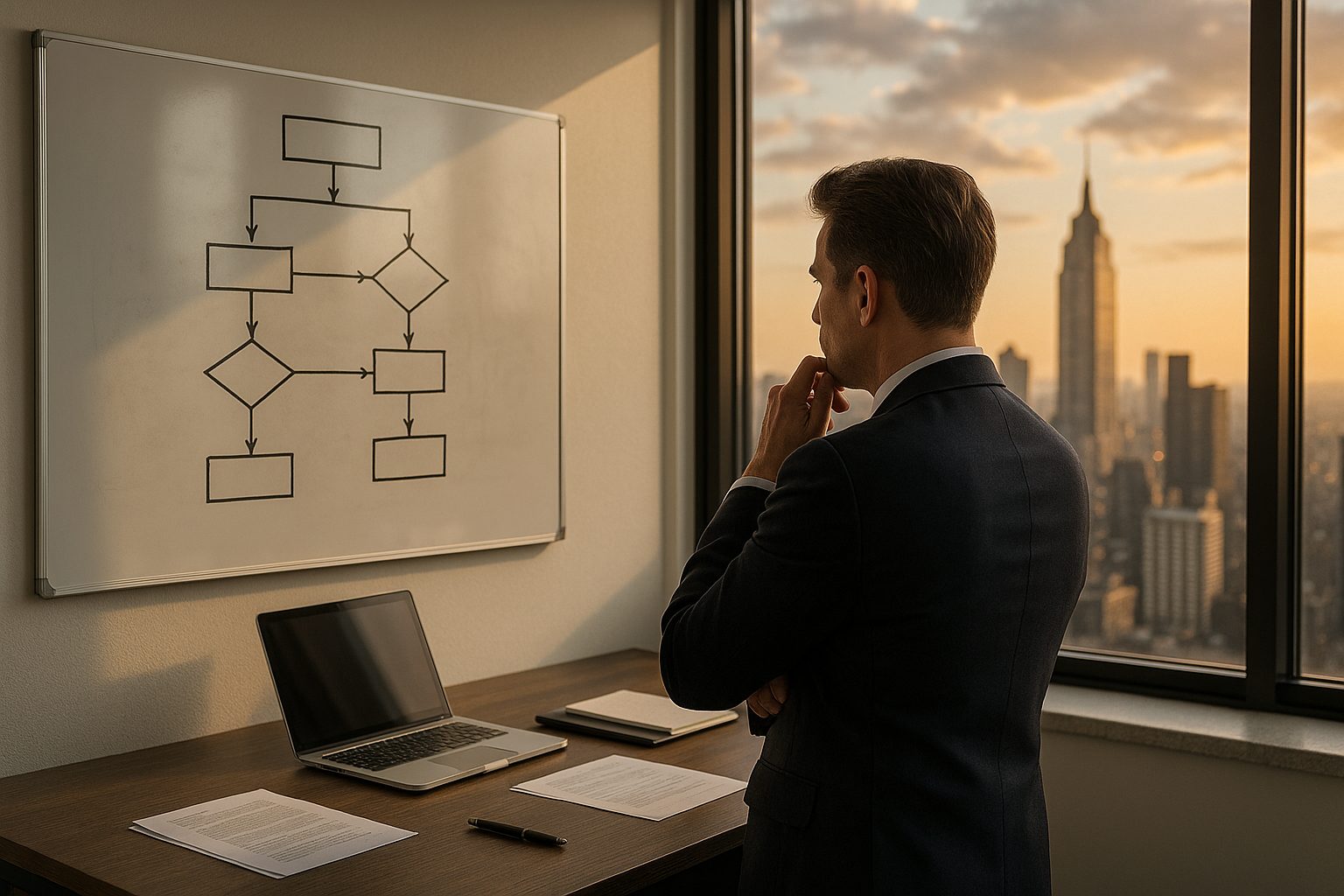 imprenditore che prende decisioni