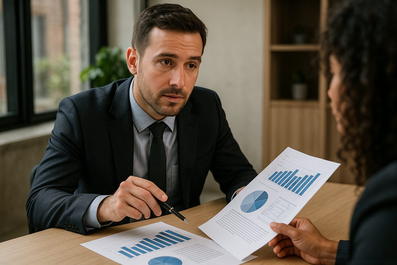 consulente che fa analisi