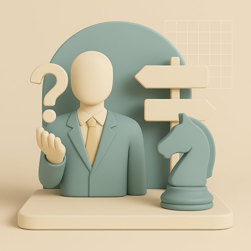 imprenditore con punto di domanda