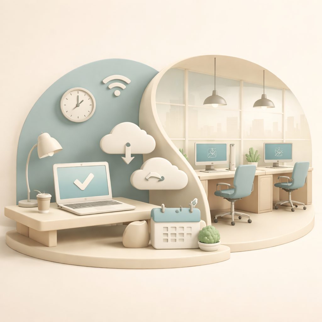 Lo smart working vs ufficio fisico.