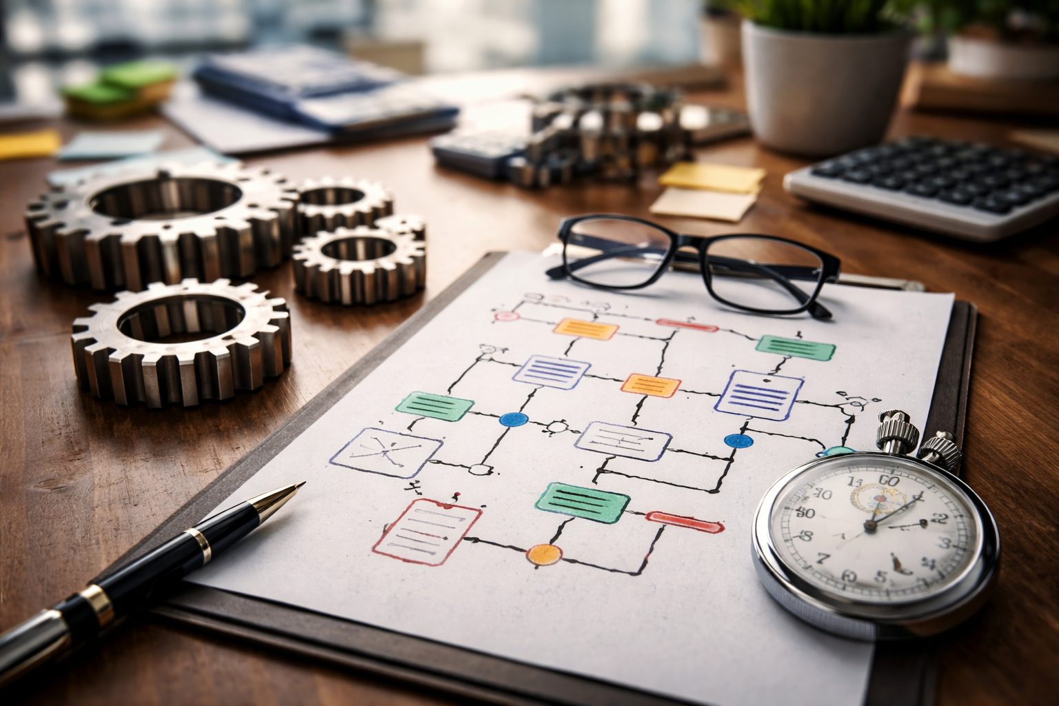 grafico e orologio per l'ottimizzazione dei tempi aziendali