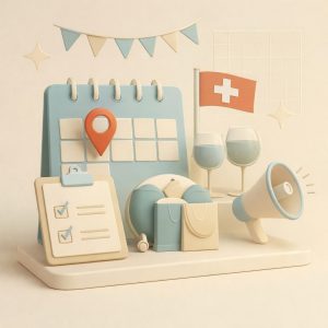 Pianificazione eventi a Lugano con calendario