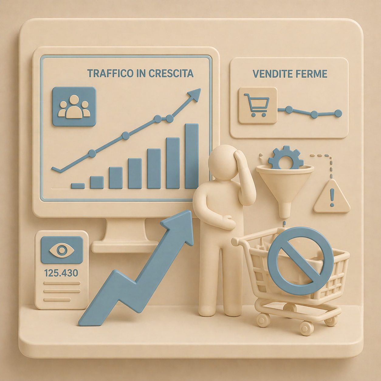 Traffico in crescita grafico,
