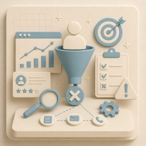 funnel, grafici ed elementi di marketing