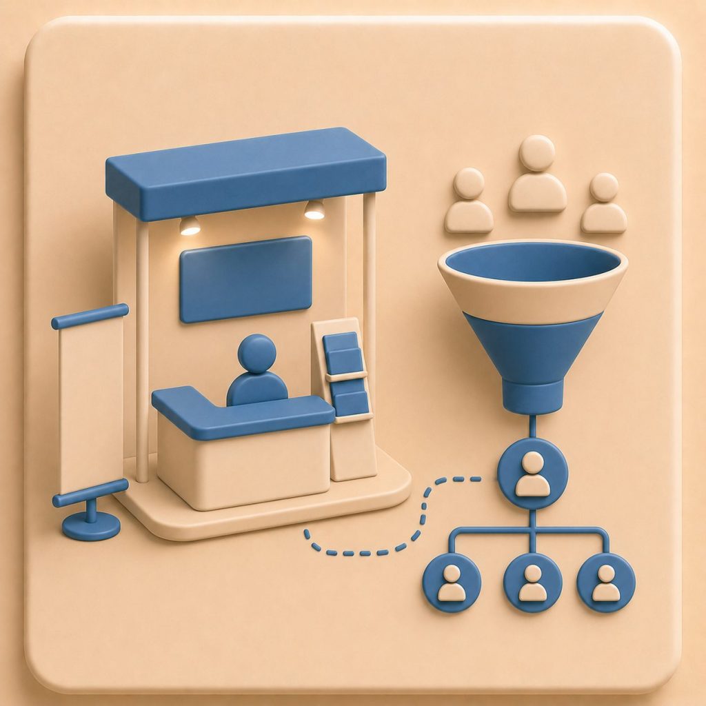 fiera, funnel di acquisizione clienti