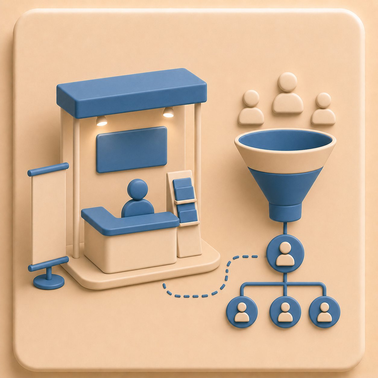 fiera, funnel di acquisizione clienti